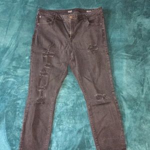 Distressed jeans